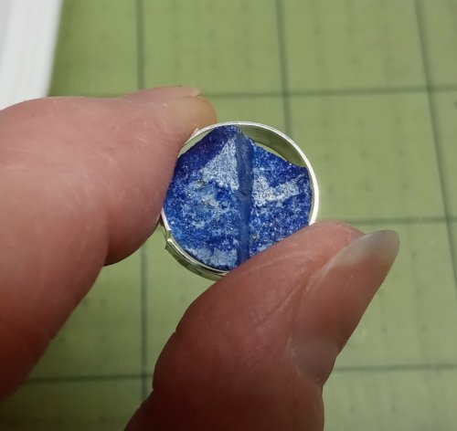 Judy Larson's Split Bead Earrings - Fitting Bead Halves into a Bezel, Contemporary Wire Jewelry, Filing, Finishing, , sanding, filing, polishing, cover the edge of the broken half